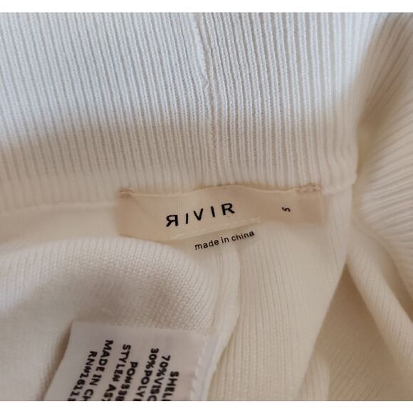 RIVIR Knit White Button-Down Top With Matching Pant Size S. NWOT - Picture 5 of 8